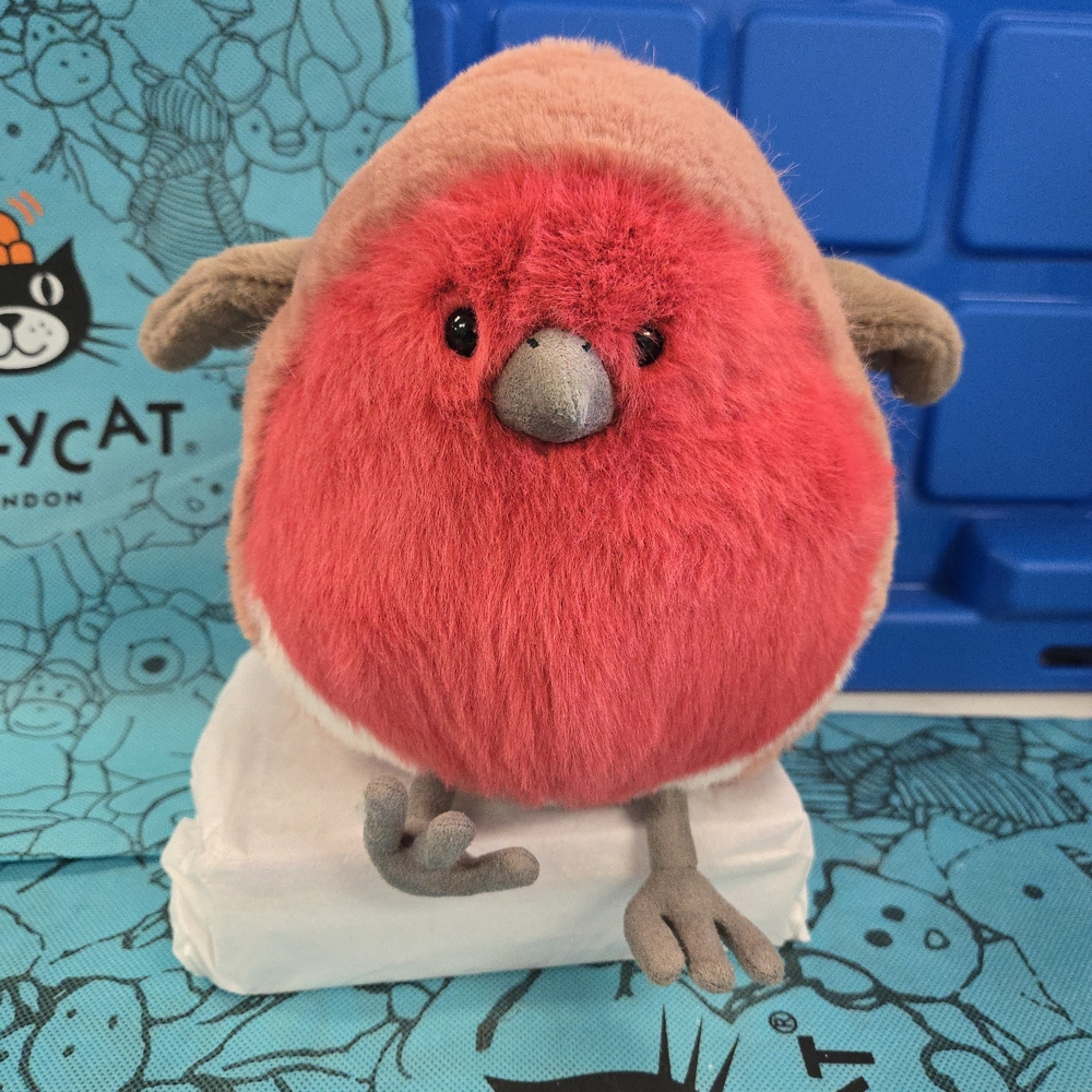 'Rare' NWT Jellycat Plum Robin W/ Dust Bag